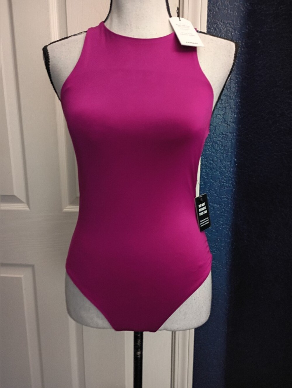 Express Magenta Halter Bodysuit